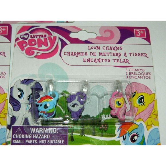 Lot of 3 packages My Little Pony Loom Charms Hasbro (9 Charms total) NEW - Picture 2 of 4